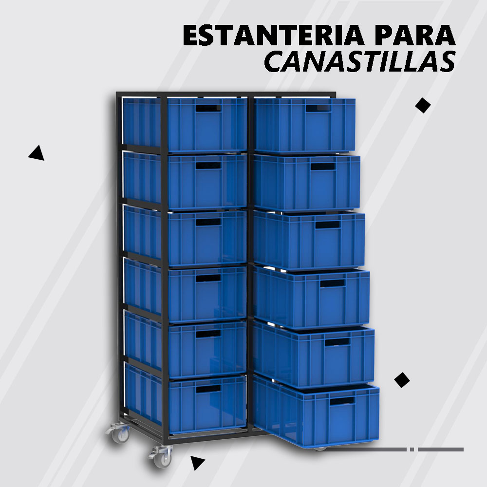 ESTANTERIA PARA CANASTILLAS